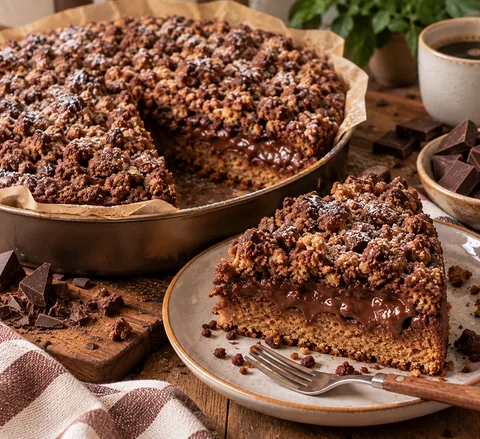 Cuca Alemã de Chocolate Cremoso